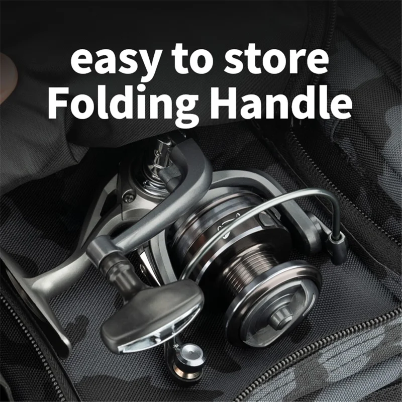 CHIREN HJ5000 Long Cast Fishing Reel Lightweight Folding Spinning Reel