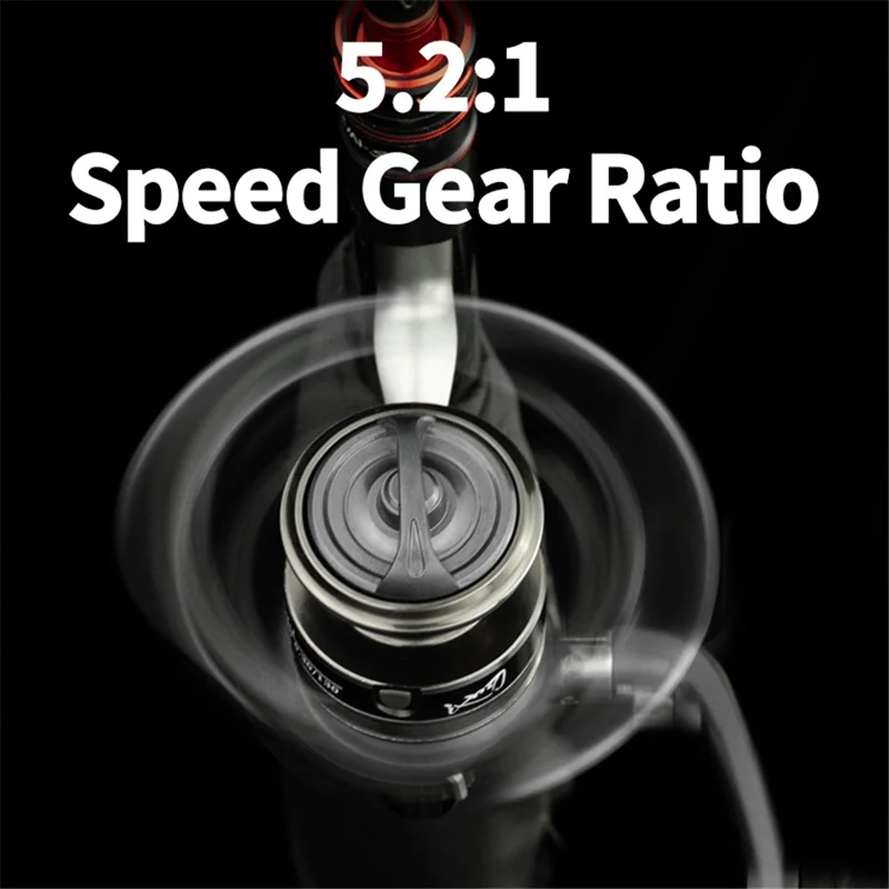 CHIREN HJ500 Folding Spinning Reel 5.2:1 Gear Ratio Long Cast Fishing Reel