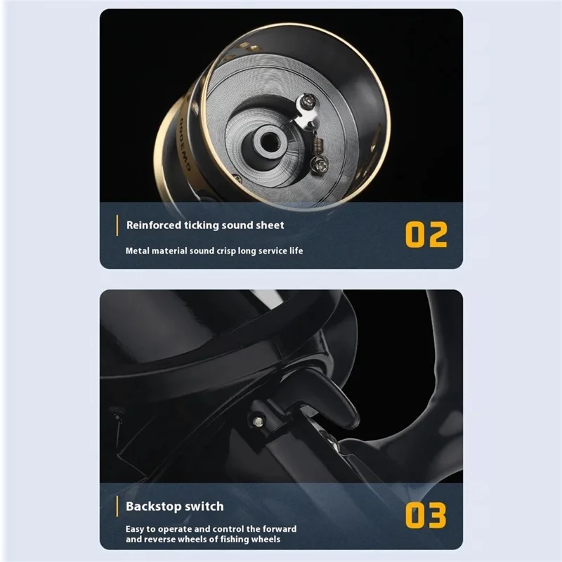 HAUT TON GW4000 Metal Spool Fishing Reel High Speed 5.2:1 Ratio Spinning Reel