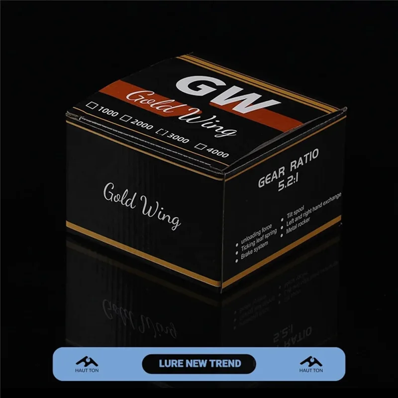 HAUT TON GW4000 Metal Spool Fishing Reel High Speed 5.2:1 Ratio Spinning Reel