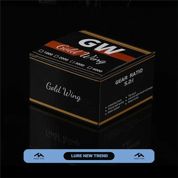 HOUT TON GW5000 Metal Scool Fishing Rolo 4.7: 1 Ração Golte