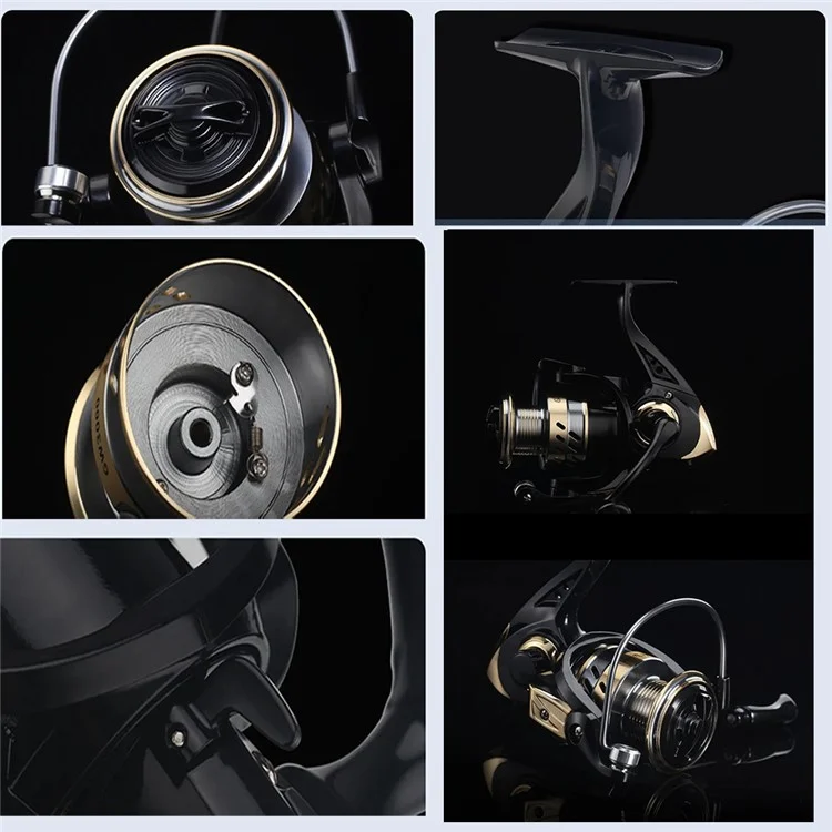 HOUT TON GW5000 Metal Scool Fishing Rolo 4.7: 1 Ração Golte