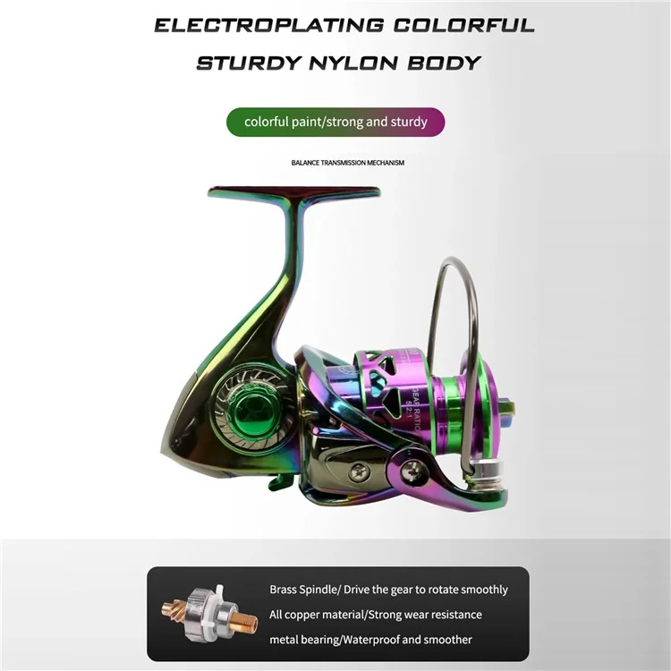 VX1000 14+1 Rolamentos 5.2: 1 Proporção de Água Salgada Ultralight Fishing Reel à Esquerda / Carrela de Água Doce à Direita