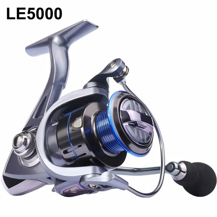LE5000 Spinning Fishing Reels 12 + 1bb Bobines de Bobine en Métal 15 kg Force de Force Force Screw-in
