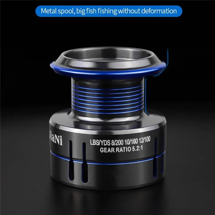 LE4000 Spinning Fishing Reels 12+1BB Metal Spool Reels 15KG Unloading Force Screw-In Handle