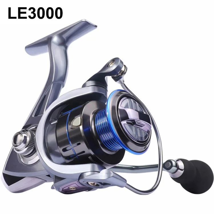 LE3000 Spinning Fishing Reels 12 + 1bb Bobine de Bobine en Métal 15 kg Force de Force Force Screw-in
