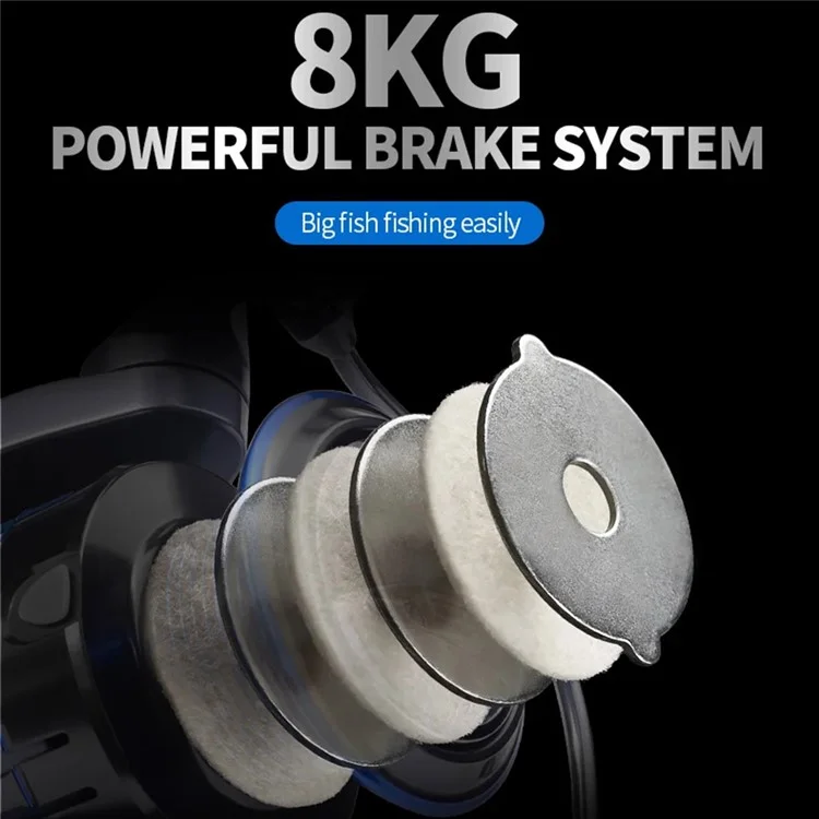 LE3000 Spinning Fishing Reels 12 + 1bb Bobine de Bobine en Métal 15 kg Force de Force Force Screw-in