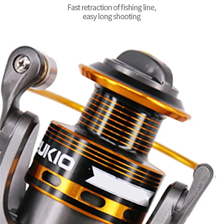 DEUKIO JS4000 5.2:1 Gear Ratio Aluminum Alloy Spool Spinning Fishing Reel for Freshwater Saltwater