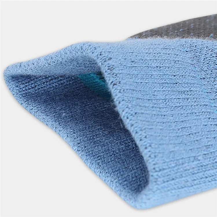 RONYUESS 8201 1 pair of high-top compression sports socks for winter, thick for skiing, for men and women, size M: 34-38 - Medium Blue / Sapphire