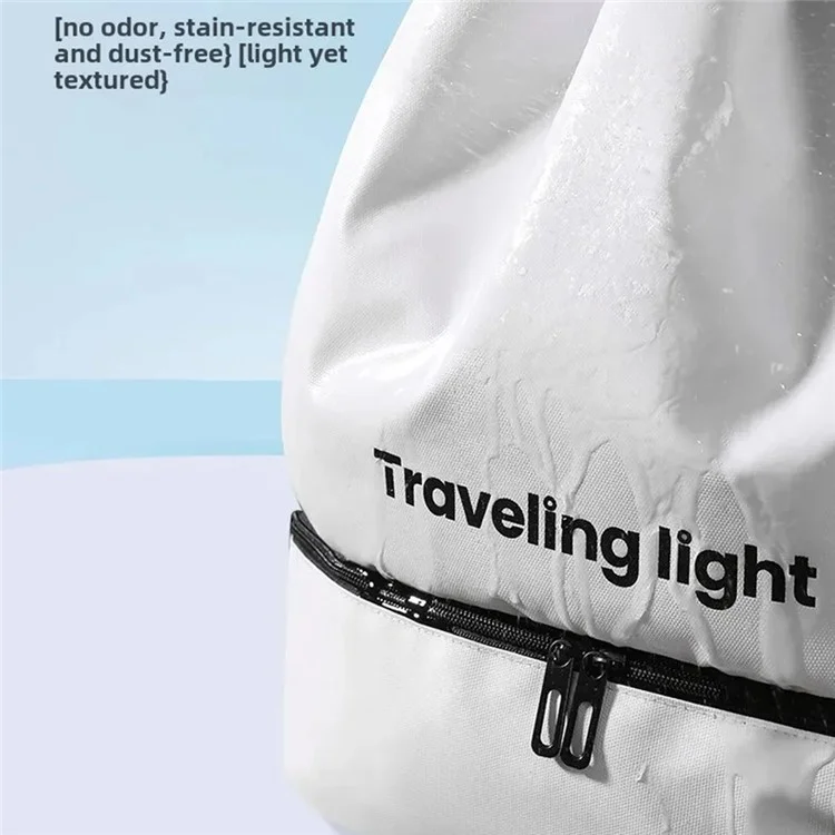 1012 Waterproof Beach Bag Swim Backpack Dry Wet Separation Fitness Sports Dual Shoulder Bag - White