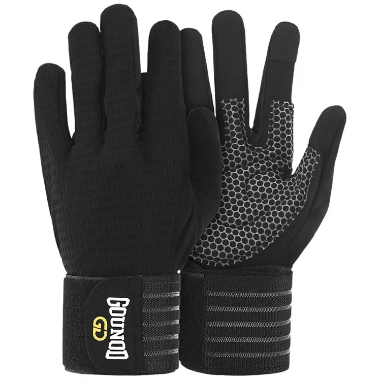 GOUNOD GL045 Gants de Fitness à Doigts Complets avec Support de Poignet Respirants pour Musculation - Taille M