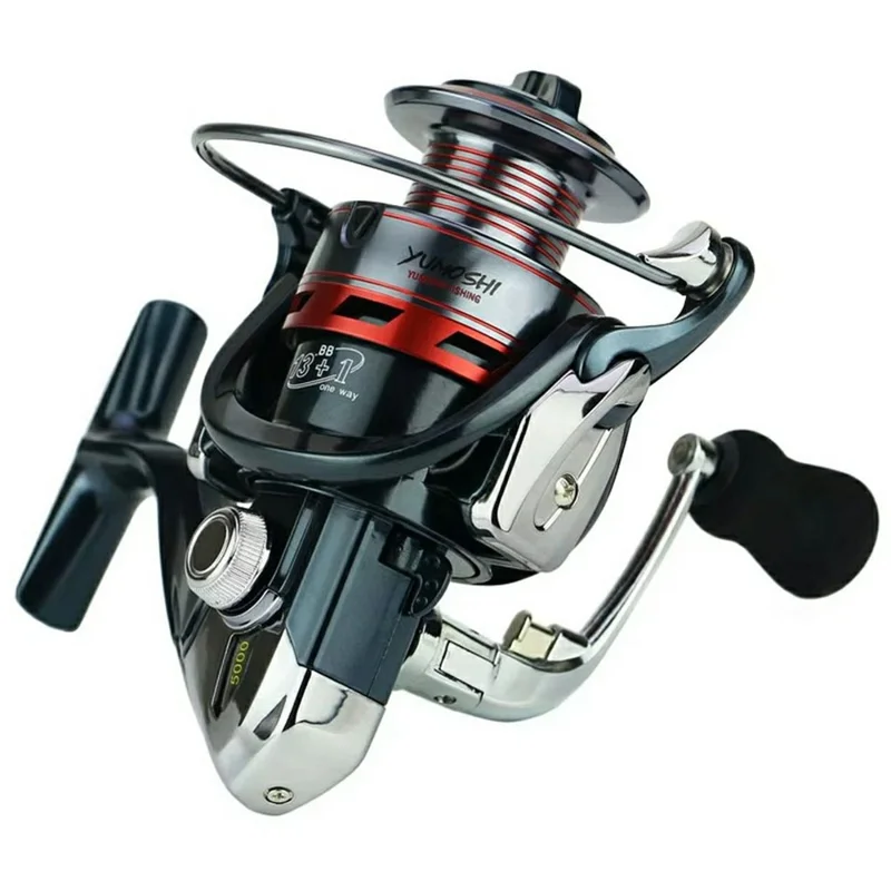 YUMOSHI XS7000 Metal Rocker Arm Spinning Reel Gapless 14BB Outdoor Fishing Reel