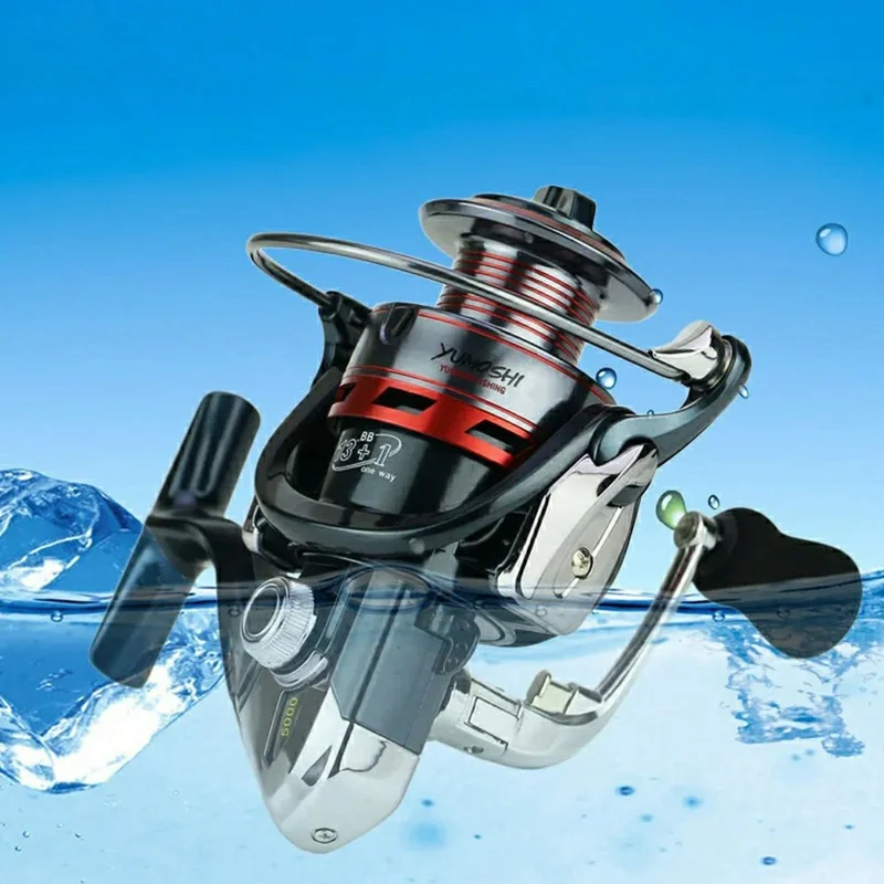 YUMOSHI XS7000 Metal Rocker Arm Spinning Reel Gapless 14BB Outdoor Fishing Reel