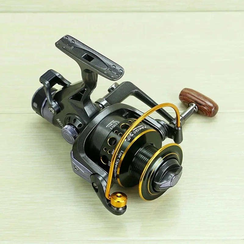 YUMOSHI MG40 Carrete de Pesca 10+1BB Sistema de Doble Freno Delantero/Trasero Carrete Giratorio
