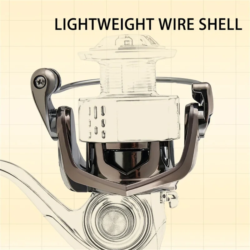 DEUKIO SG3000 Spinning Fishing Reel CNC Rocker Arm Spool Long Casting 5+1 Bearings Freshwater Sea Fishing Reel