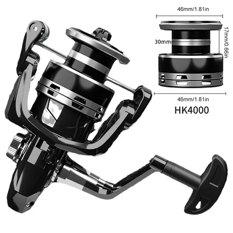 BILLINGS HK3000 Spinning Reel Freshwater Fishing Reels 5.2:1 Gear Ratio Folding Arm for Left Right Hand