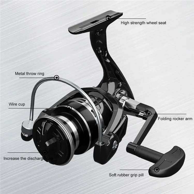 BILLINGS HK3000 Spinning Reel Freshwater Fishing Reels 5.2:1 Gear Ratio Folding Arm for Left Right Hand