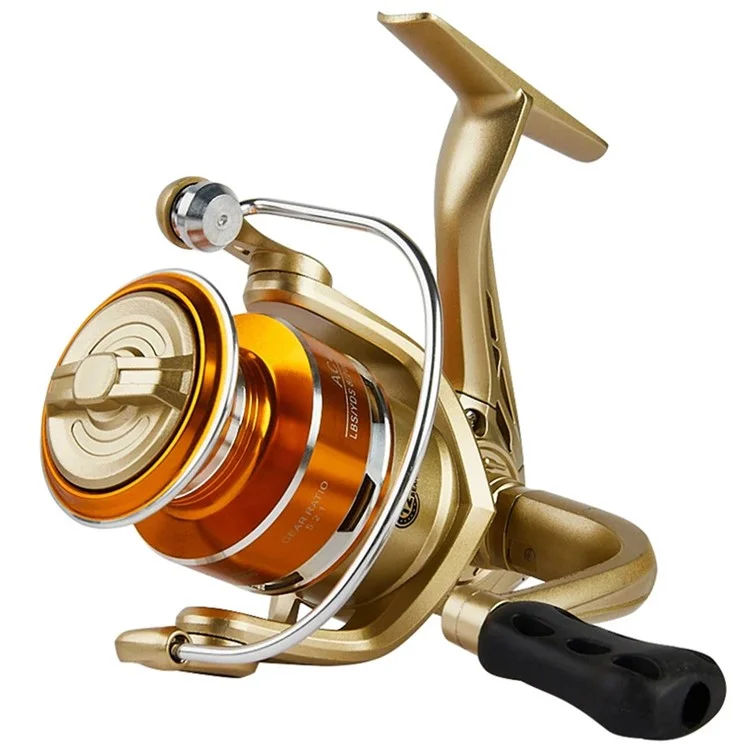 AC7000 Spinning Fishing Reels with Left  /  Right Hand 5.2:1 Gear Ratio for Freshwater Saltwater - Yellow