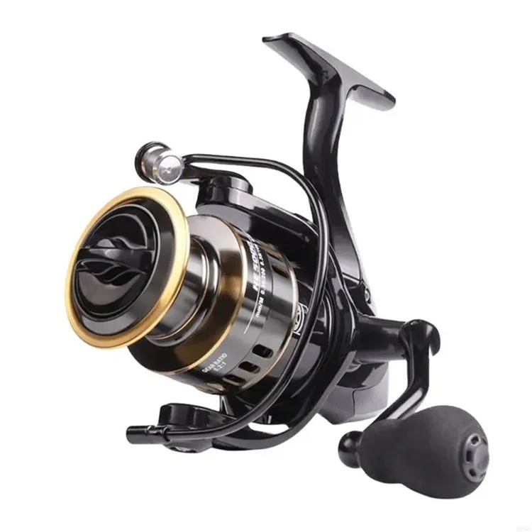 HE2000 Spinning Reels Metal Fishing Reel with EVA Foam Handle Knob 10KG Braking Force, 5.2:1 Gear Ratio