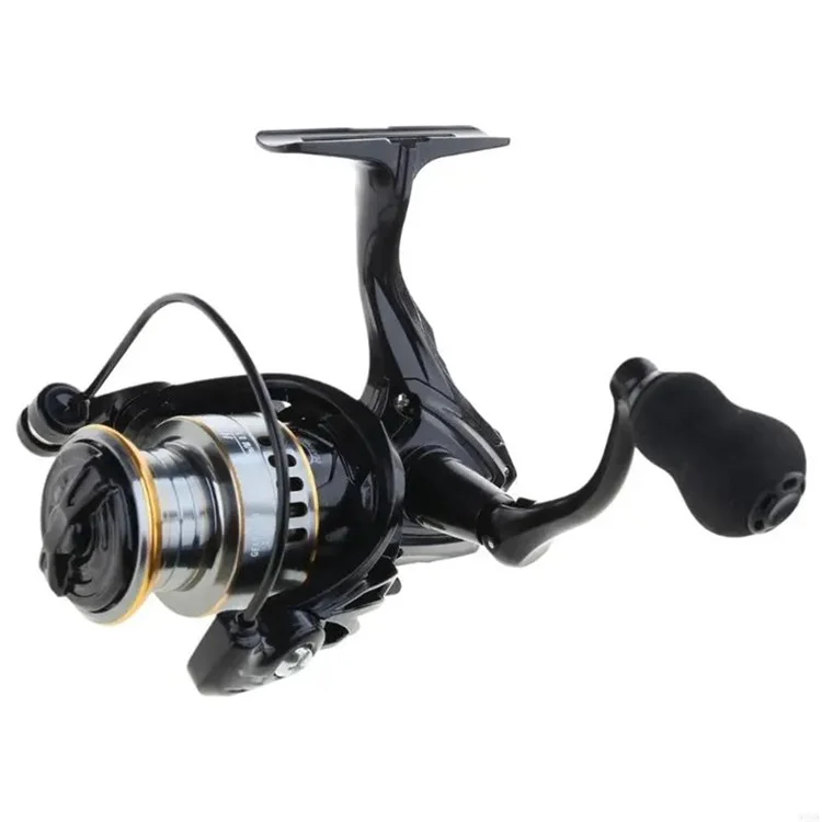 HE2000 Spinning Reels Metal Fishing Reel with EVA Foam Handle Knob 10KG Braking Force, 5.2:1 Gear Ratio