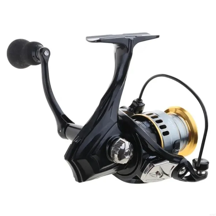 HE2000 Spinning Reels Metal Fishing Reel with EVA Foam Handle Knob 10KG Braking Force, 5.2:1 Gear Ratio