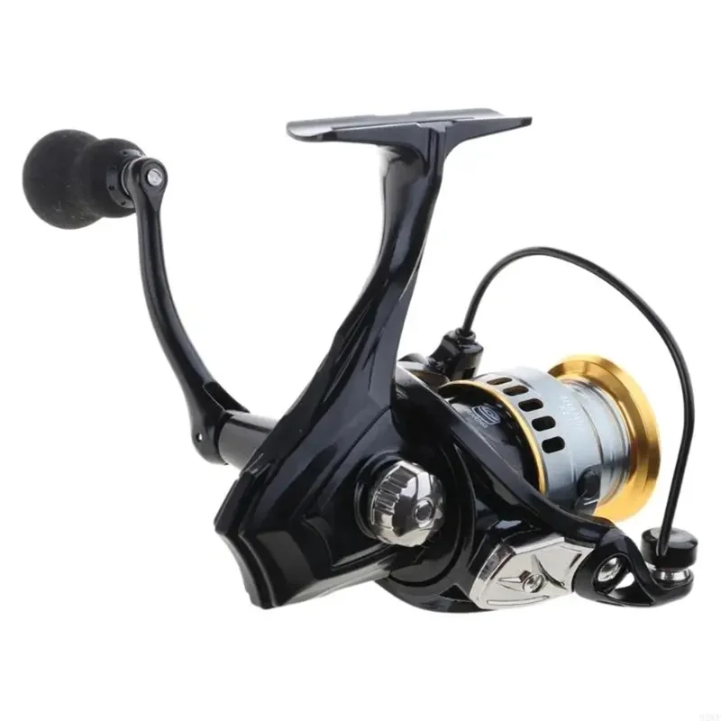 HE5000 Spinning Reels Metal Fishing Reel with EVA Foam Handle Knob 10KG Braking Force, 5.2:1 Gear Ratio