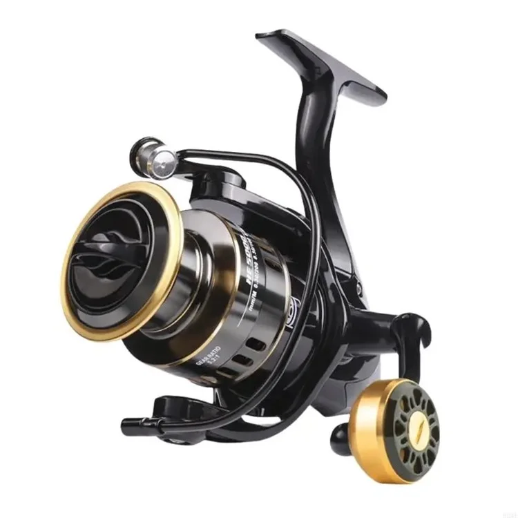 HE2000 Full Metal Fishing Reel Spinning Reels with Metal Handle Knob 10KG Braking Force