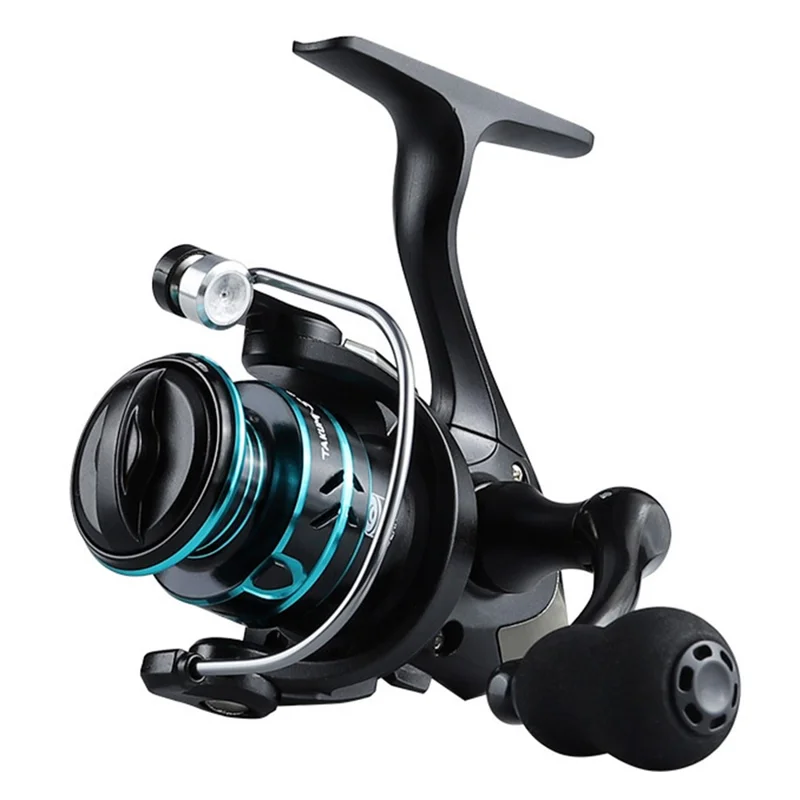 TAKUMI HZ500 Mini Metal Fishing Reel Spinning Reel with EVA Handle Knob 5.2:1 Gear Ratio for Seawater