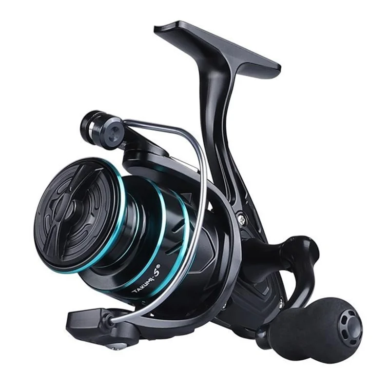TAKUMI HZ1000 Mini Metal Fishing Reel Spinning Reel with EVA Handle Knob 5.2:1 Gear Ratio for Seawater
