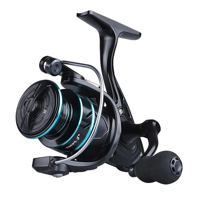 TAKUMI HZ2000 Mini Metal Fishing Reel Spinning Reel with EVA Handle Knob 5.2:1 Gear Ratio for Seawater