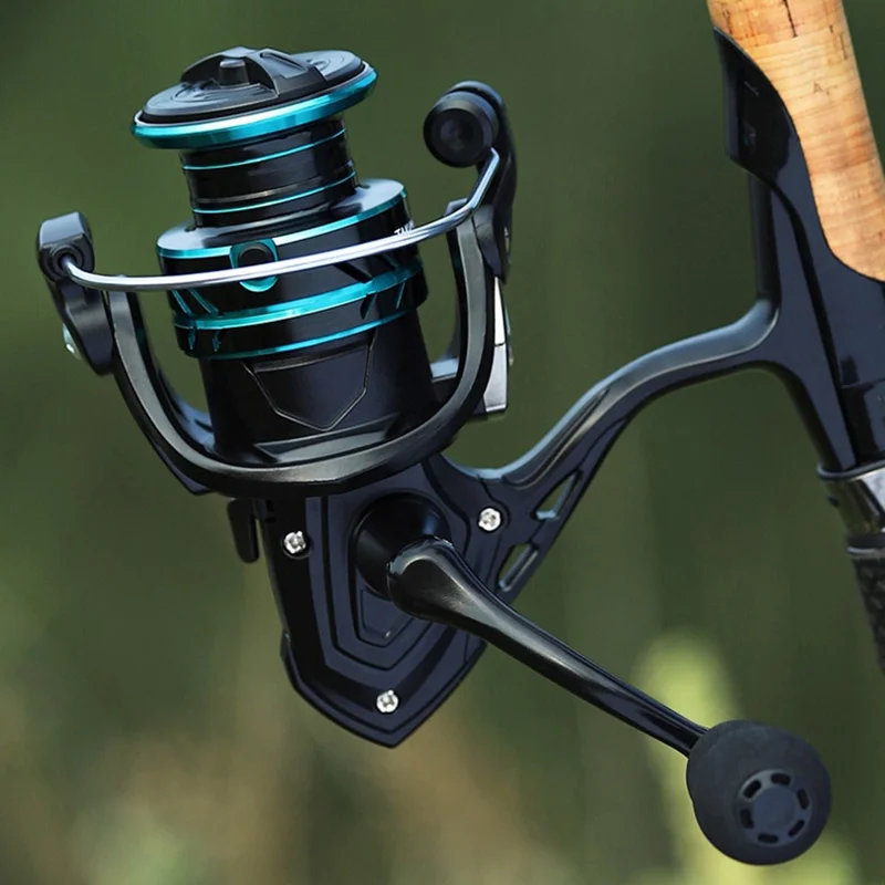 TAKUMI HZ3000 Mini Metal Fishing Reel Spinning Reel with EVA Handle Knob 5.2:1 Gear Ratio for Seawater