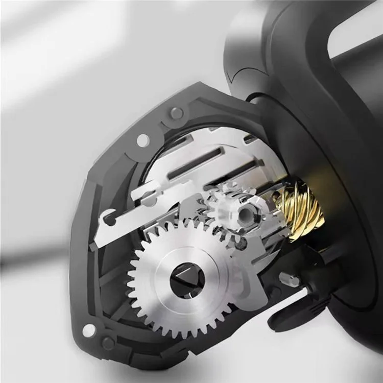 GOLD SHARKING TM3000 12-Axis Bearings Metal Long Cast Spinning Fishing Reel with Folding Arm - Black+Gold