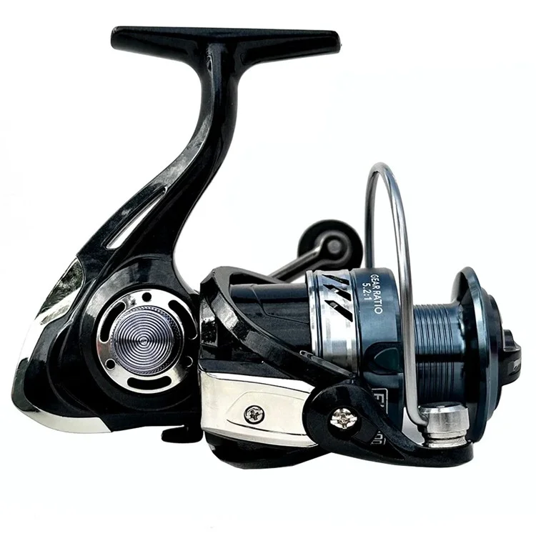 GOLD SHARKING FK5000 Mulinello da Pesca a 14 Assi Completamente in Metallo con Impugnatura EVA e Manico Intercambiabile