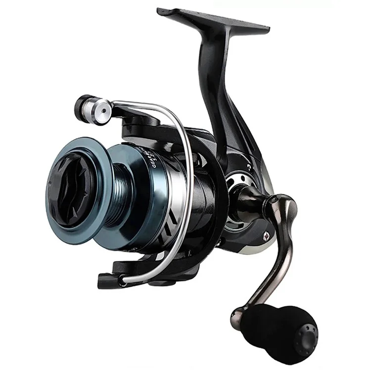 GOLD SHARKING FK6000 Mulinello da Pesca a 14 Assi Completamente in Metallo con Impugnatura EVA e Manico Intercambiabile