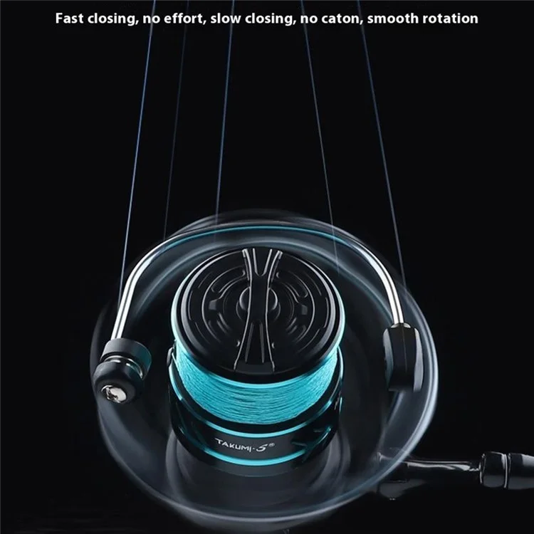 TAKUMI-S HZ-6000 Metal Fishing Reel 5.2:1 Metal Handle Knob Spinning Reel for Saltwater Surf Casting