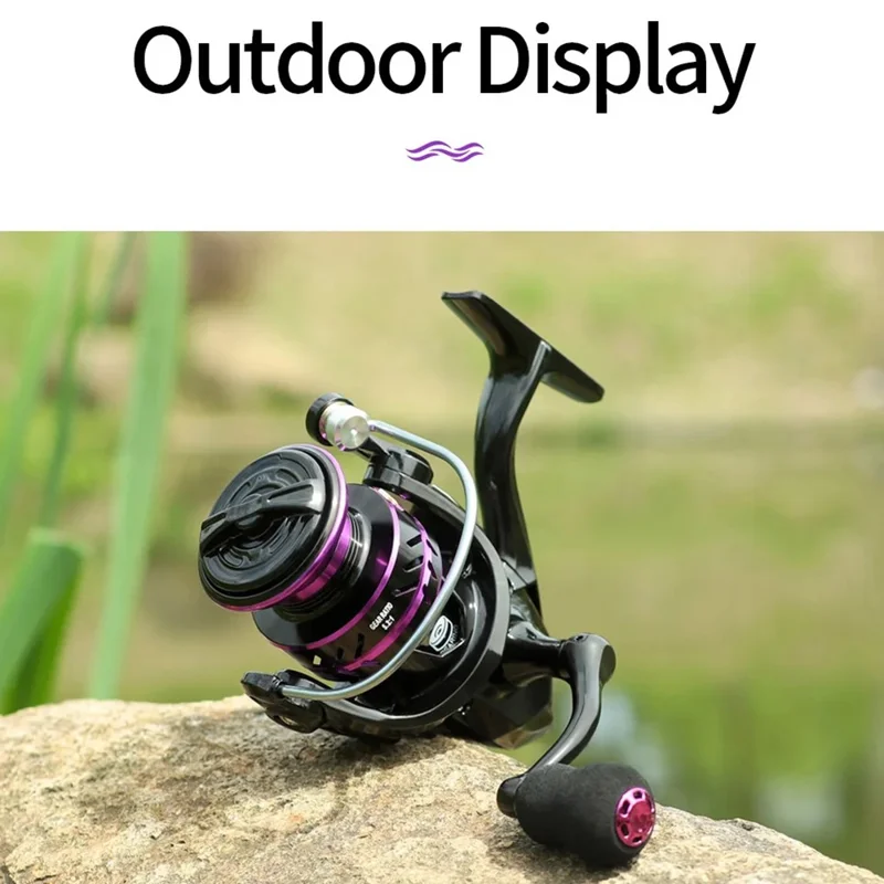 LINNHUE HP-4000 Carrete de Pesca con Carrete de Metal, Relación de Transmisión 5.2:1, Freno Máximo de 10 kg con Pomo de EVA