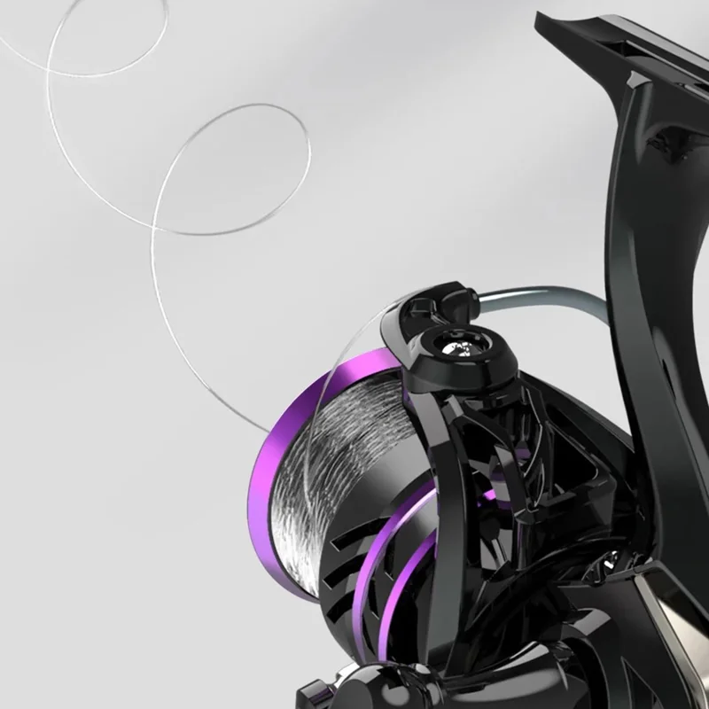 LINNHUE HP-500 5.2:1 Gear Ratio Metal Spool Mini Spinning Reel 10KG Max Drag Fishing Reel with EVA Knob