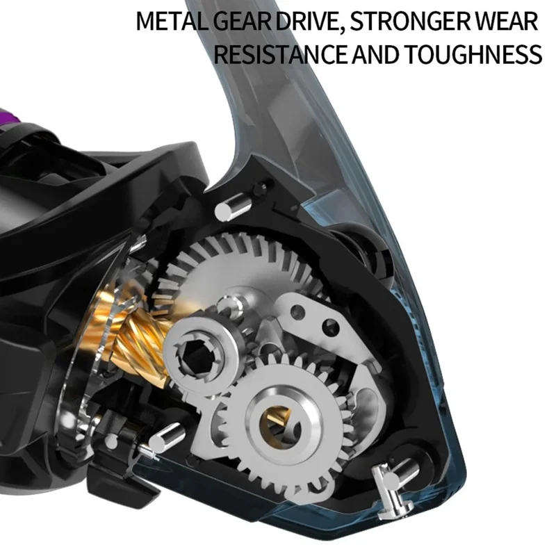 LINNHUE HP-3000 5,2:1 växelöversättning Metallspole Rullvindare 10 kg Max Drag Fiskespole med metallreglage