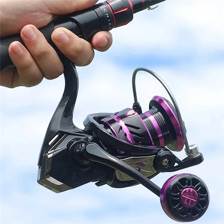 LINNHUE HP-1000 5.2:1 Gear Ratio Metal Spool Spinning Reel 10KG Max Drag Fishing Reel with Metal Knob