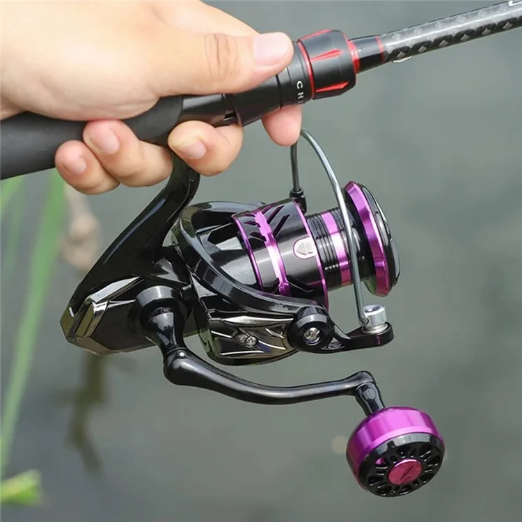 LINNHUE HP-1000 5.2:1 Gear Ratio Metal Spool Spinning Reel 10KG Max Drag Fishing Reel with Metal Knob