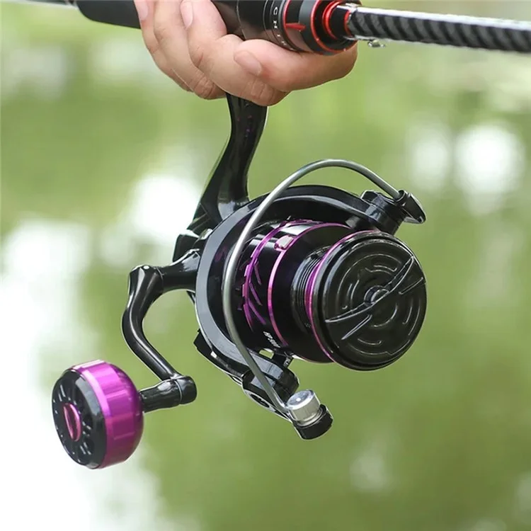 LINNHUE HP-1000 5.2:1 Gear Ratio Metal Spool Spinning Reel 10KG Max Drag Fishing Reel with Metal Knob