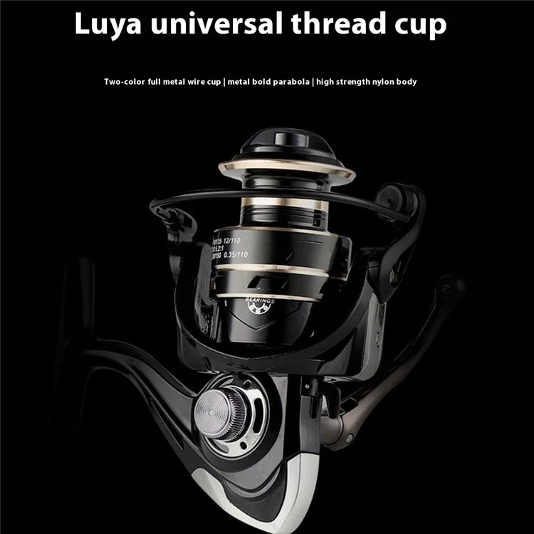 GOLD SHARKING NX2000 Fishing Reel Full Metal Spool Spinning Reel with EVA Handle Knob