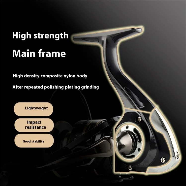 GOLD SHARKING NX2000 Fishing Reel Full Metal Spool Spinning Reel with EVA Handle Knob