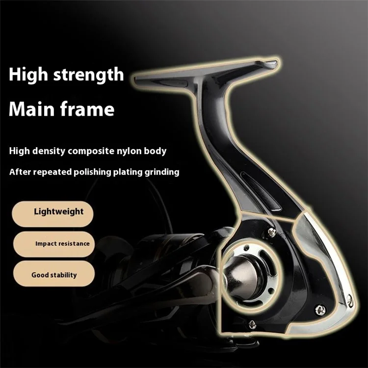 GOLD SHARKING NX2000 Full Metal Spool Fishing Reel 14 Bearings Spinning Reel with Metal Handle Knob