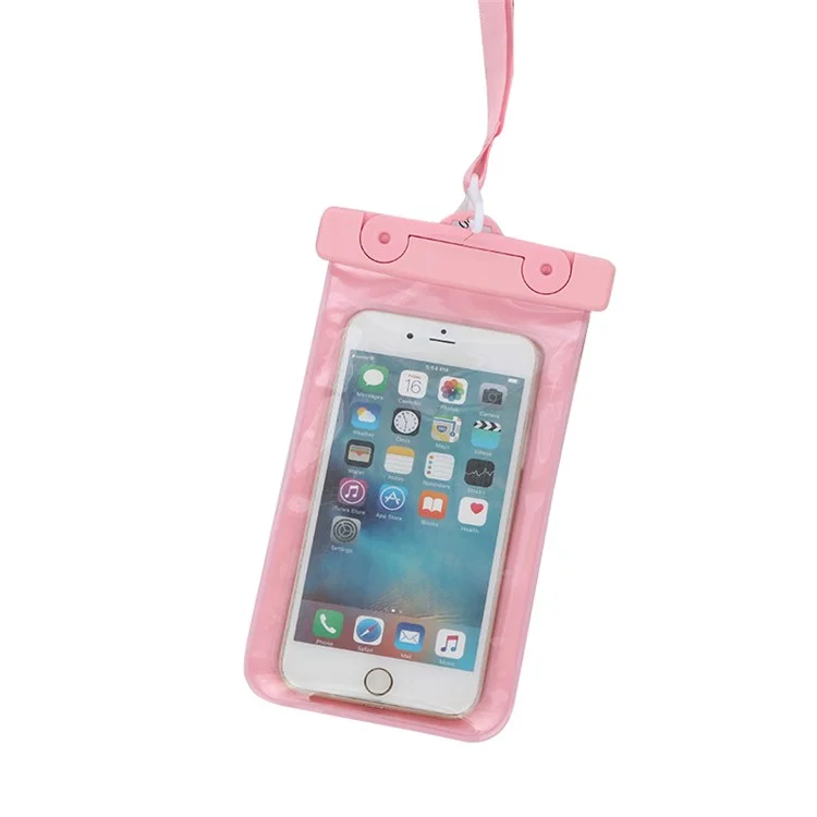 IPX8 Floating Water of Phone -beutel Passt Bis zu 6,5 Zoll Handy PVC -handy -hülle Trockenbeutel Mit Lanyard - Rosa