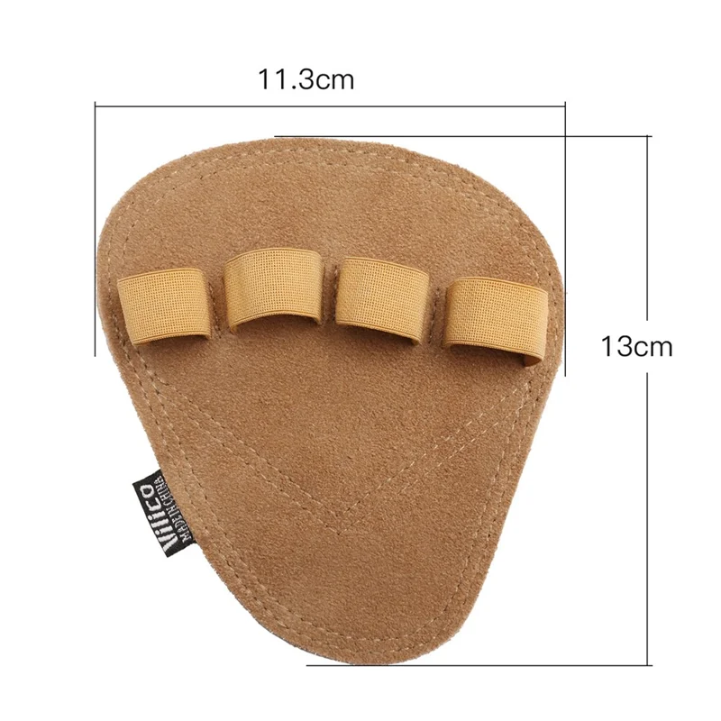 VILICO A0140 Pull Ups Grip Pads Cowhide Leather Palm Guard Fitness Gloves for Weightlifting - Black