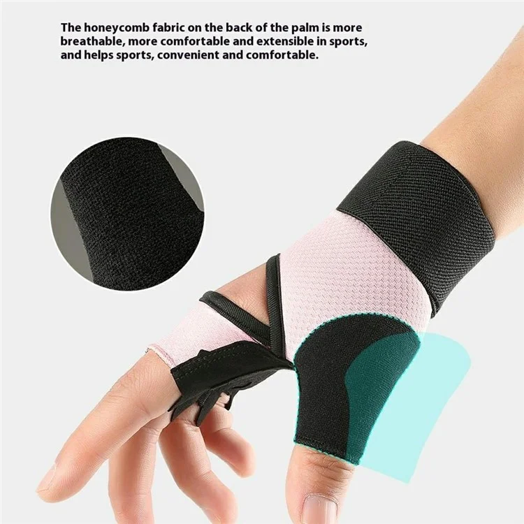 VILICO A0134 1 Par de Luvas de Exercício com Dedos Parciais Antiderrapantes Respiráveis Luvas Esportivas - Rosa / P