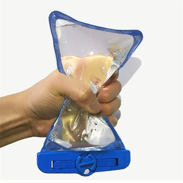 IPX8 Waterproof Phone Pouch Dual Locks Phone Holder PVC Clear Cellphone Dry Bag for Phone within 6.5'' - Black