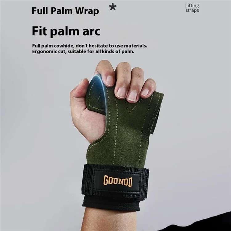 GOUNOD J45 1 Pair Wrist Wraps Weightlifting Straps Gym Fitness Support Grips for Powerlifting Pull-Ups - Yellow