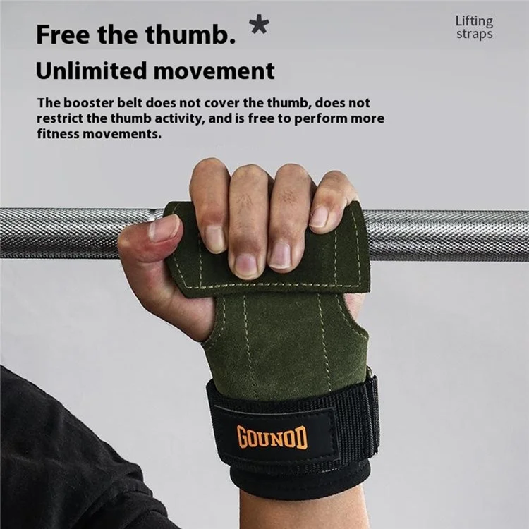 GOUNOD J45 1 Pair Wrist Wraps Weightlifting Straps Gym Fitness Support Grips for Powerlifting Pull-Ups - Yellow
